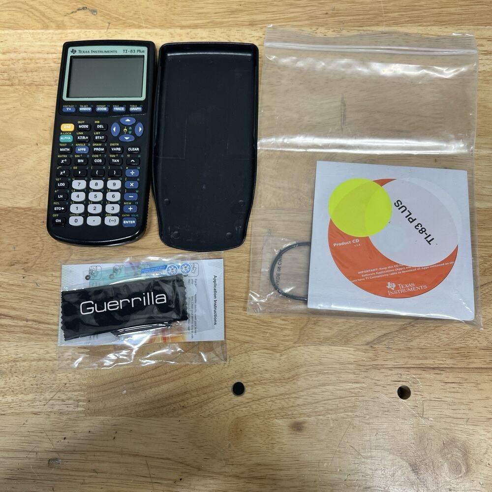 TEXAS INSTRUMENTS TI-83 Plus Graphing Calculator w/Cover By - For PARTS only